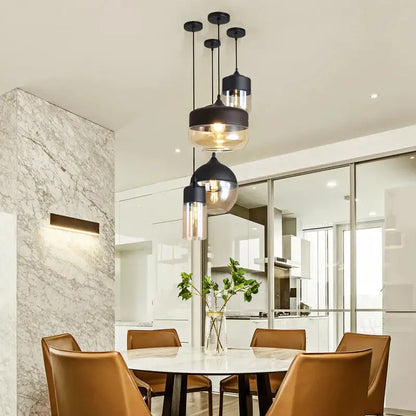 Modern Loft Glass Pendant Lamp for Kitchen Living Bar - Lighting