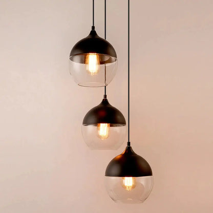 Modern Loft Glass Pendant Lamp for Kitchen Living Bar - Lighting