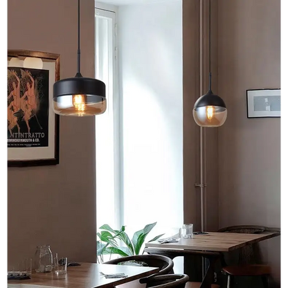 Modern Loft Glass Pendant Lamp for Kitchen Living Bar - Lighting