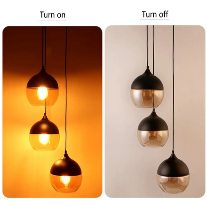 Modern Loft Glass Pendant Lamp for Kitchen Living Bar - Lighting