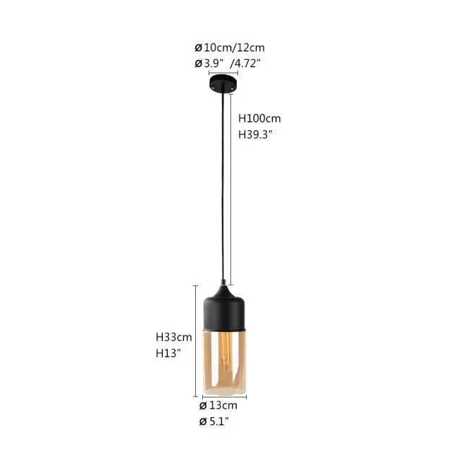 Modern Loft Glass Pendant Lamp for Kitchen Living Bar - AC - Lighting