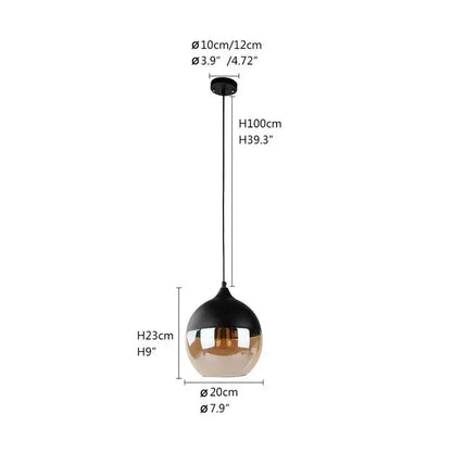 Modern Loft Glass Pendant Lamp for Kitchen Living Bar - AD - Lighting