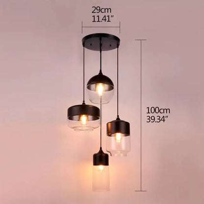 Modern Loft Glass Pendant Lamp for Kitchen Living Bar - C4D - Lighting