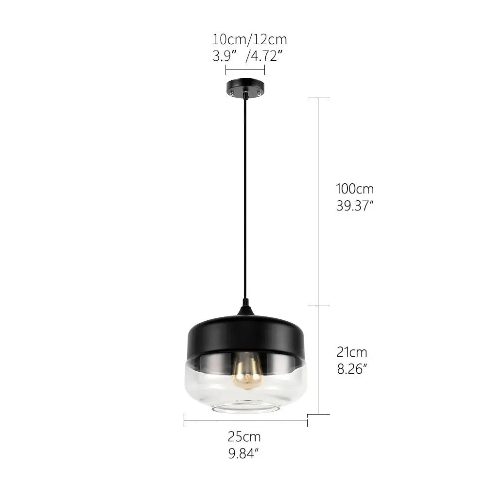 Modern Loft Glass Pendant Lamp for Kitchen Living Bar - CA - Lighting