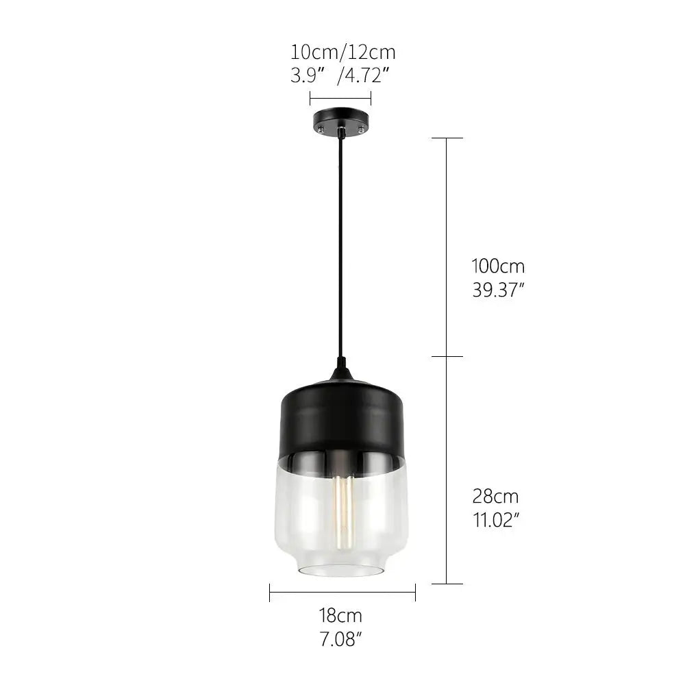 Modern Loft Glass Pendant Lamp for Kitchen Living Bar - CB - Lighting
