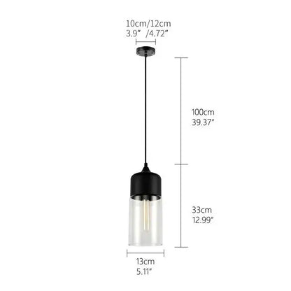 Modern Loft Glass Pendant Lamp for Kitchen Living Bar - CC - Lighting