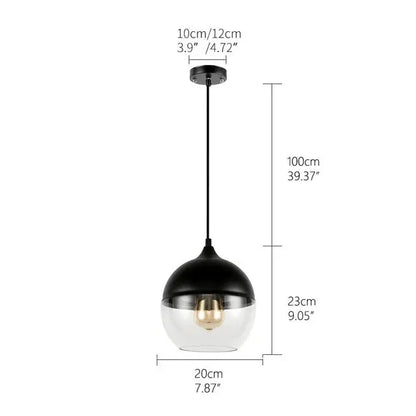 Modern Loft Glass Pendant Lamp for Kitchen Living Bar - CD - Lighting