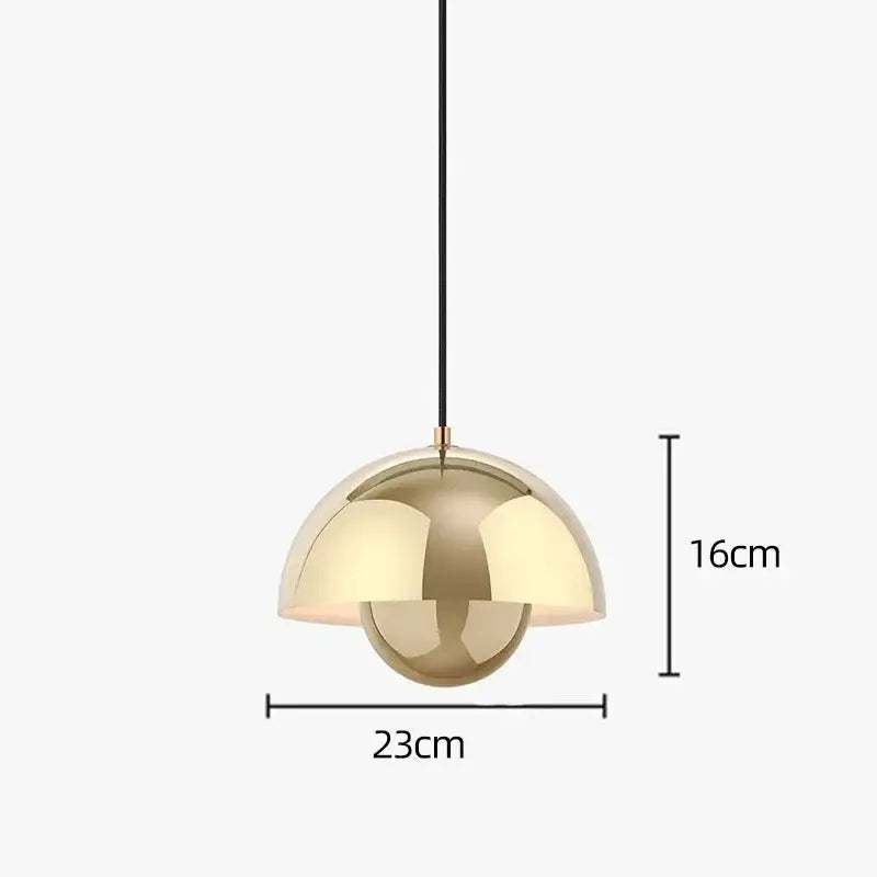 Modern Macaron Flowerpot Pendant Lights - gold-dia 23cm - Lighting