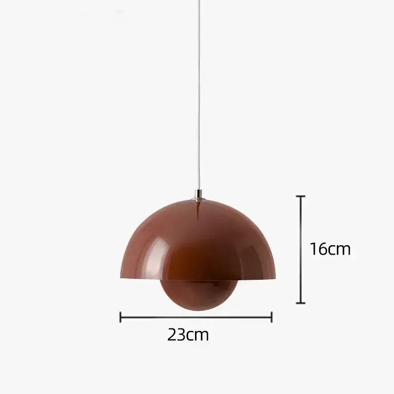 Modern Macaron Flowerpot Pendant Lights - Red-dia 23cm - Lighting