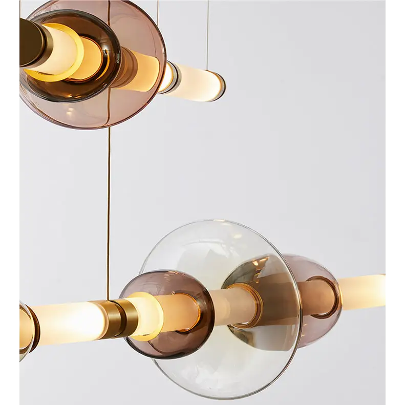 Modern Nordic Colored Glass Pendant Lamp for Restaurant - Lighting