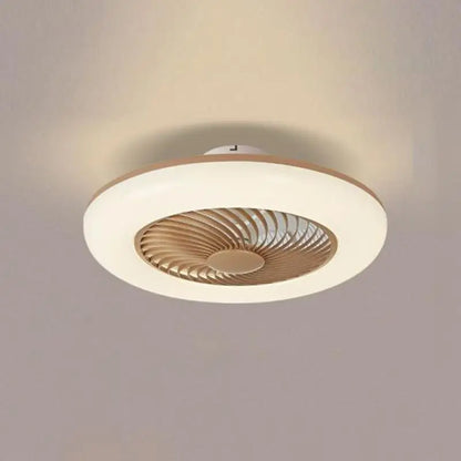 Modern Round Bladeless Ceiling Fan with LED Lights - Gold - Lighting > lights Fans