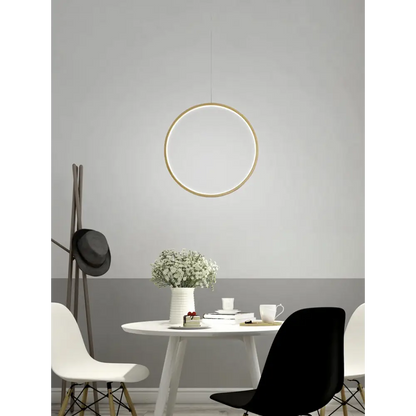 Modern Round LED Pendant Light for Dining Living - Dia7.9’ / Dia20.0cm Gold Cool Lighting