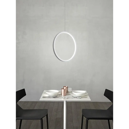 Modern Round LED Pendant Light for Dining Living - Dia7.9’ / Dia20.0cm White Cool Lighting