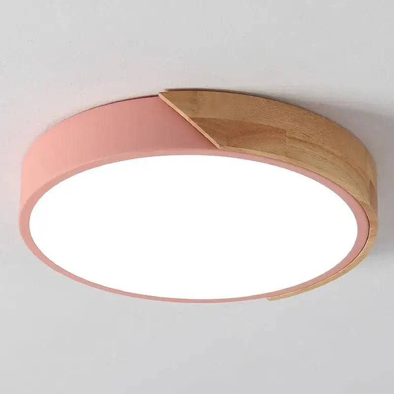 Modern Ultra-Thin LED Ceiling Light - pink / 2.4G remote dimming / 13W 230MM - Home &