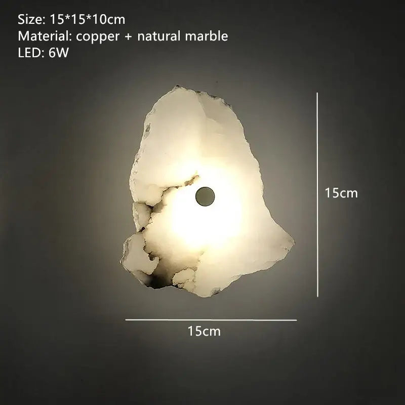 Natural Marble LED Wall Lamp - 1 marble / light - Home & Garden > Lighting Fixtures Light