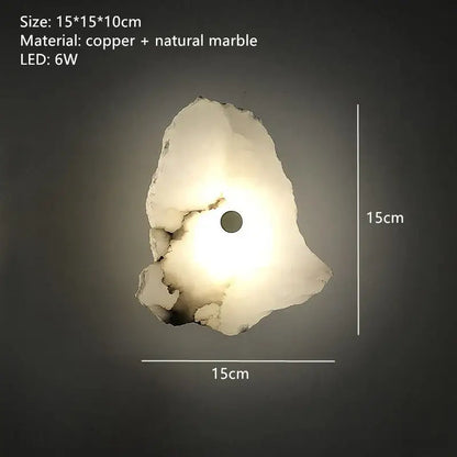 Natural Marble LED Wall Lamp - 1 marble / light - Home & Garden > Lighting Fixtures Light