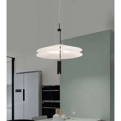 Nordic Ballet Skirt LED Pendant Light for Dining Living Bedroom - 2Layer Black / Cool