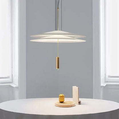 Nordic Ballet Skirt LED Pendant Light for Dining Living Bedroom - 2Layer Gold / Cool