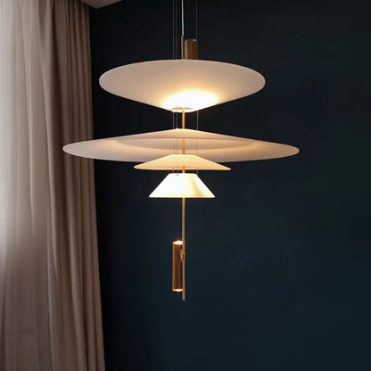 Nordic Ballet Skirt LED Pendant Light for Dining Living Bedroom - 4Layer Gold / Cool