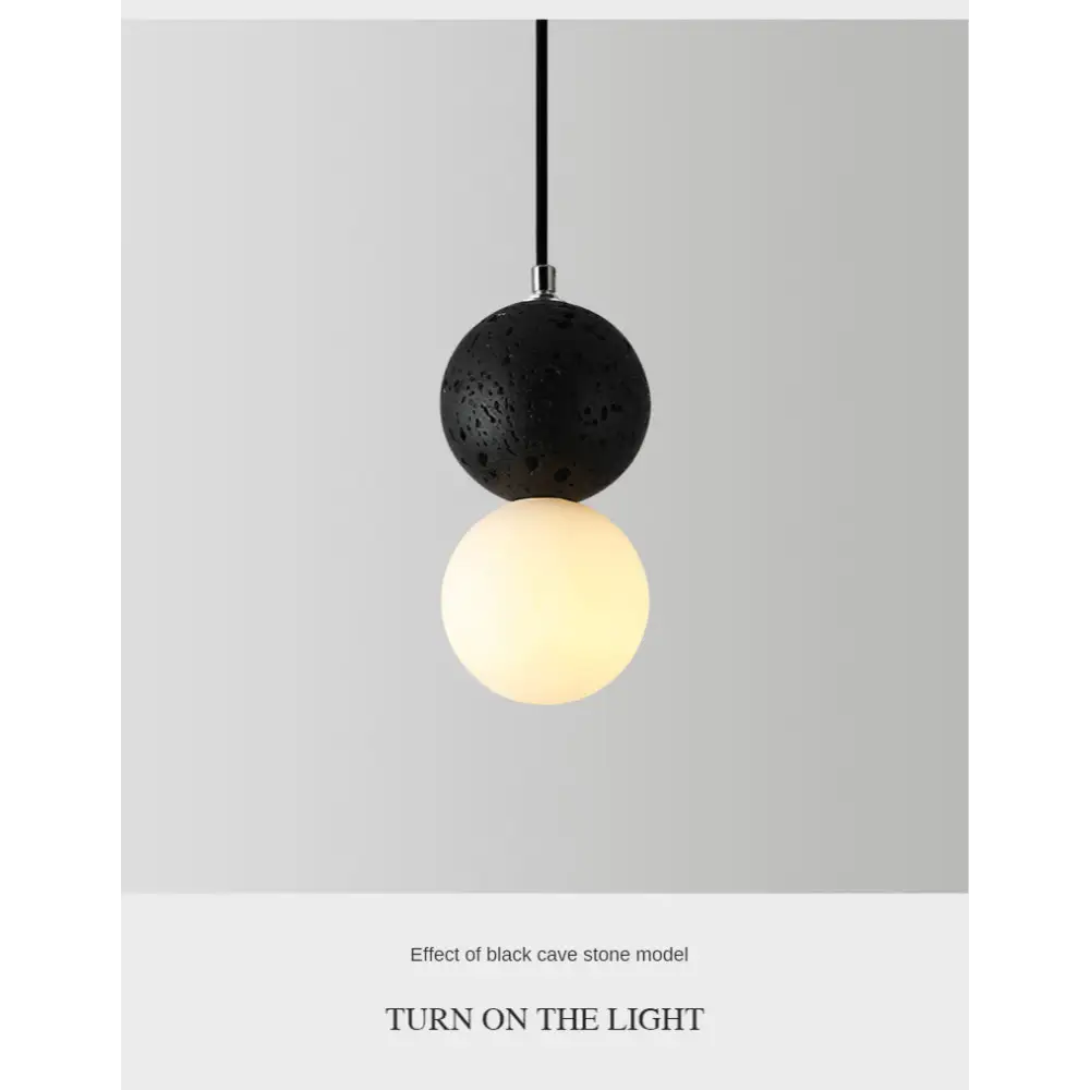 Nordic Creative Double - Ball Pendant Lamps for Living Dining - Black - Lighting