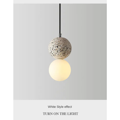 Nordic Creative Double - Ball Pendant Lamps for Living Dining - White - Lighting