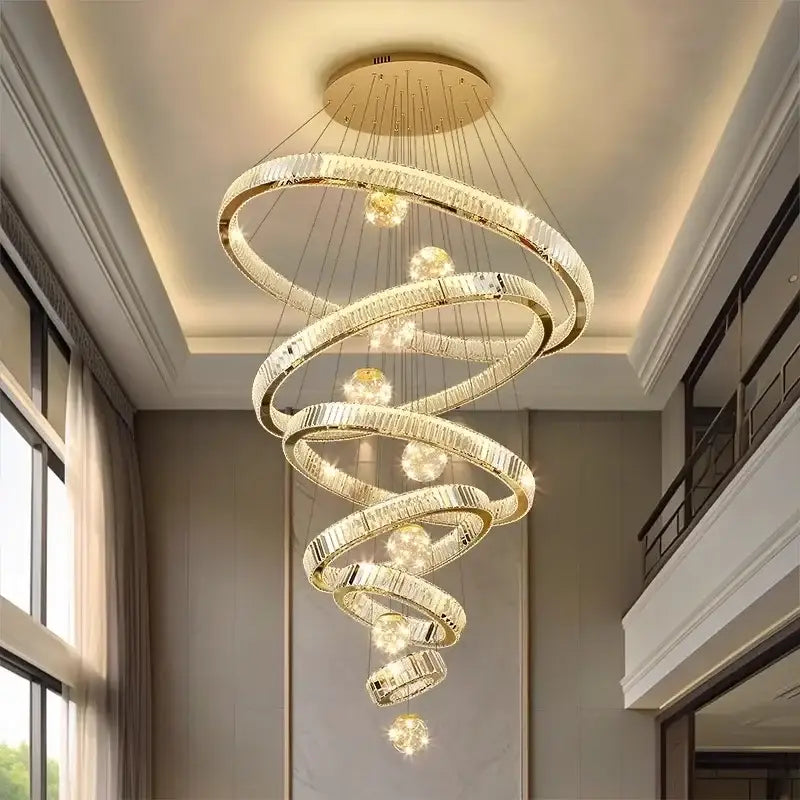 Nordic Crystal Chandelier - Adjustable Rings - Home & Garden > Lighting Fixtures