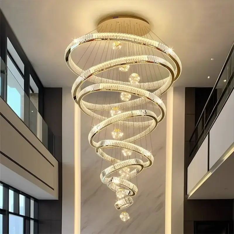 Nordic Crystal Chandelier - Adjustable Rings - Home & Garden > Lighting Fixtures