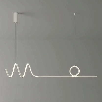 Nordic Long Strip LED Pendant Lamp for Living Dining - Lighting