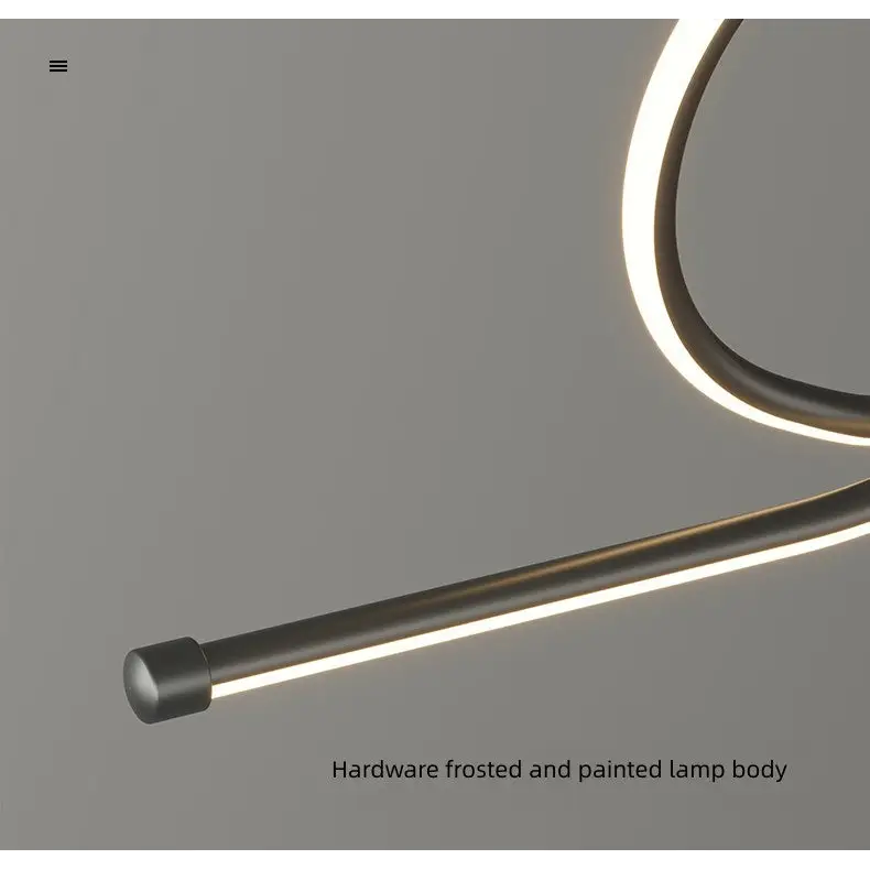 Nordic Long Strip LED Pendant Lamp for Living Dining - Lighting