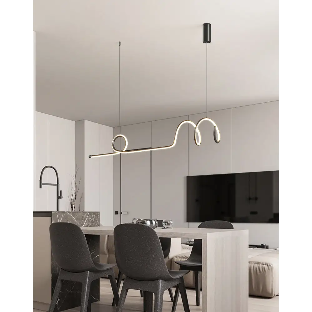 Nordic Long Strip LED Pendant Lamp for Living Dining - Lighting