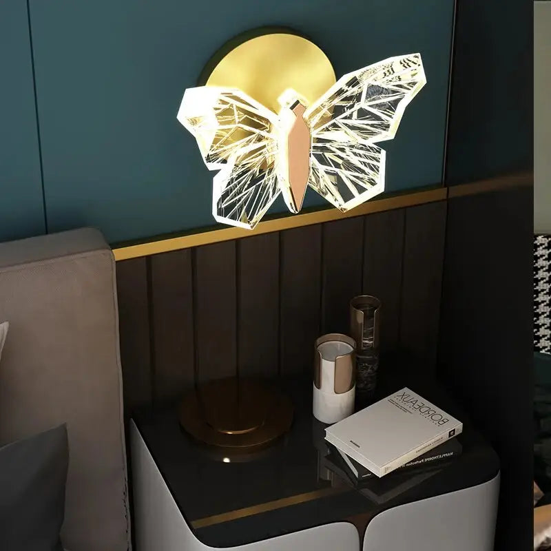 Nordic Luxury Creative Butterfly Lamp for Bedroom Living - Table