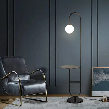 Nordic Modern Glass LED Stand Floor Lamp for Living Bedroom