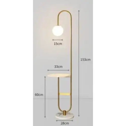 Nordic Modern Glass LED Stand Floor Lamp for Living Bedroom - gold Marble / warm light