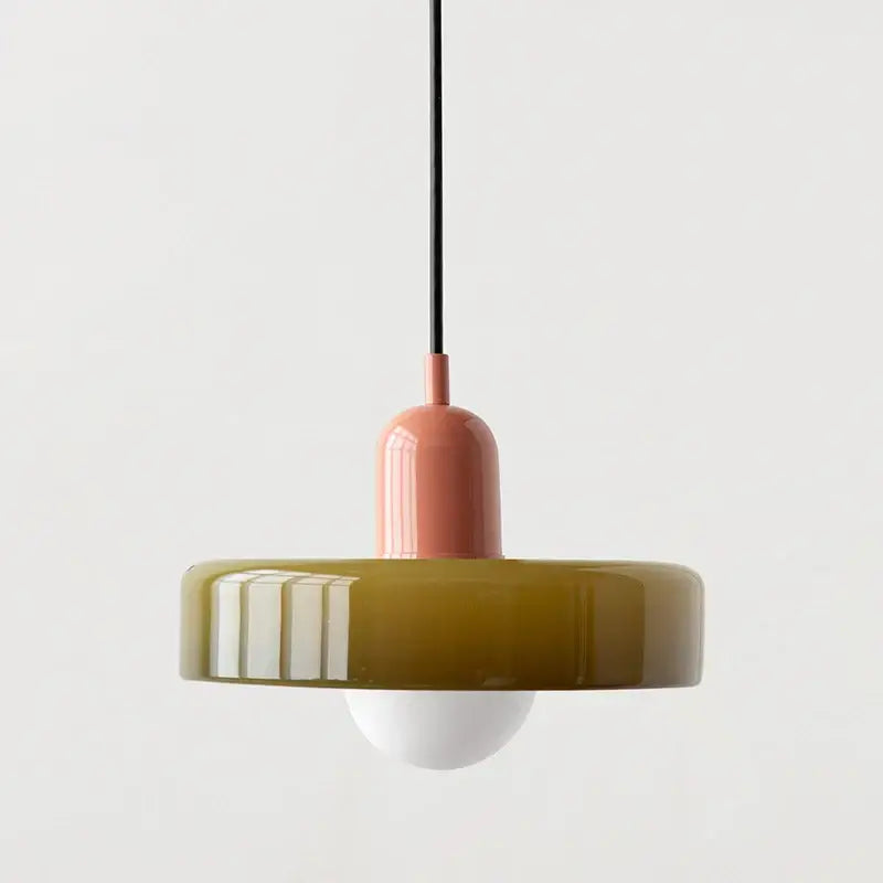 Nordic Retro Macaron Glass Pendant Light - Lighting