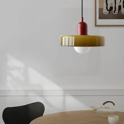 Nordic Retro Macaron Glass Pendant Light - Lighting