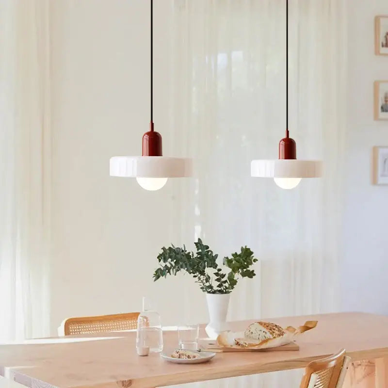 Nordic Retro Macaron Glass Pendant Light - Lighting