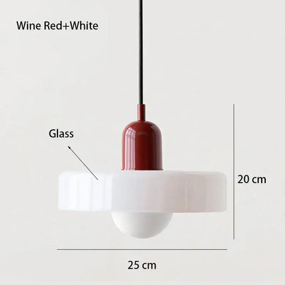 Nordic Retro Macaron Glass Pendant Light - A1 / 110v - Lighting