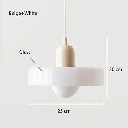 Nordic Retro Macaron Glass Pendant Light - A2 / 110v - Lighting