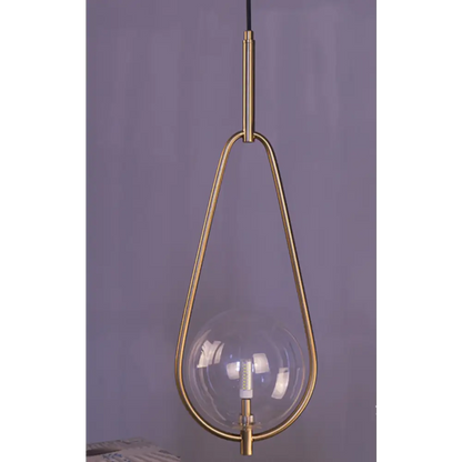 Nordic Water Drop Smoky Gray Glass Ball Pendant Lamp - Lighting