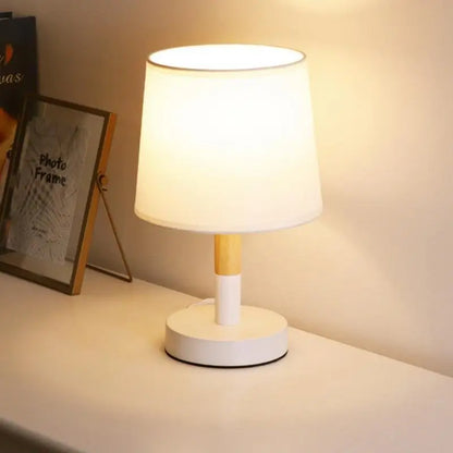 Nordic Wooden Fabric Shade Table Lamp - Lighting > & Floor Lamps Desk