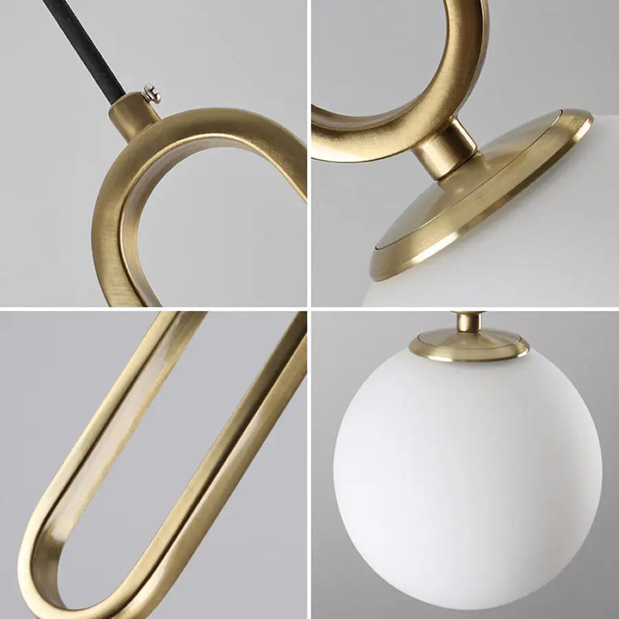 Post-Modern Led Pendant Light with Spherical Glass - Lighting