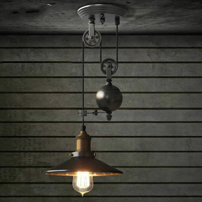 Retro Rough Iron Pendant Light for Kitchen Dining Bedroom - 1 - Lighting