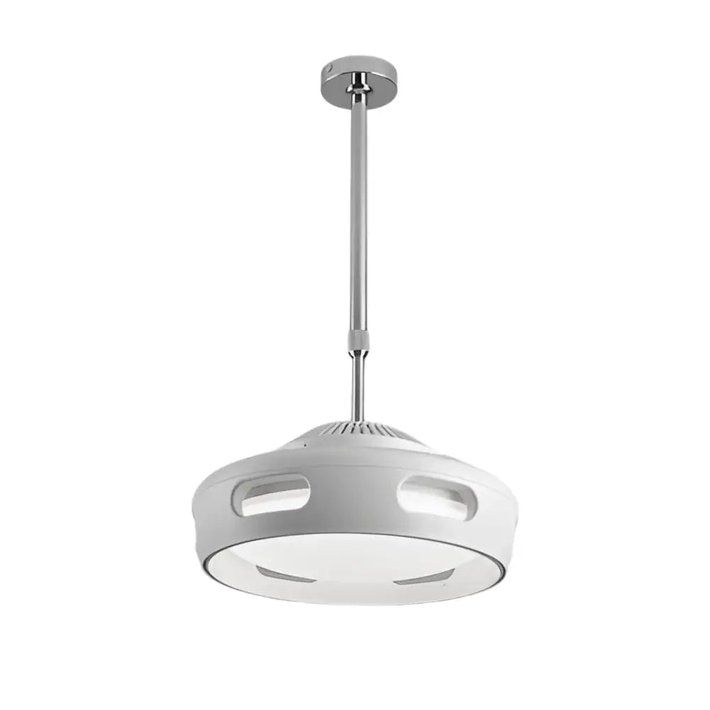 Round Smart Dimmable LED Bladeless Ceiling Fan Light - Lighting > lights Fans