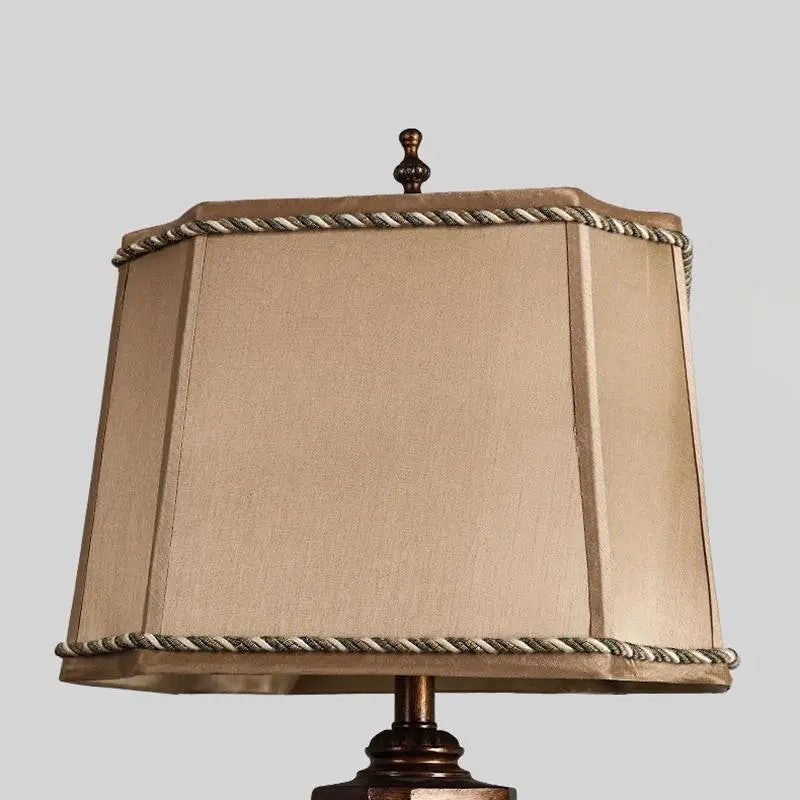 Rustic Brass Brown Resin Buffet Pull-Chain Table Lamp - Lighting > & Floor Lamps lamps