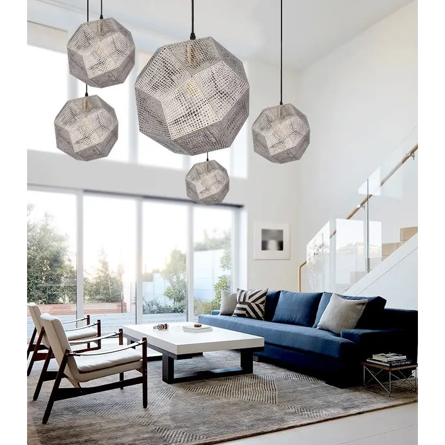 Stainless Steel Industrial Plating Pendant Lamp for Dining Living - Lighting