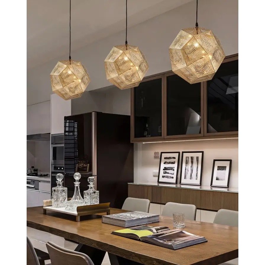 Stainless Steel Industrial Plating Pendant Lamp for Dining Living - Lighting