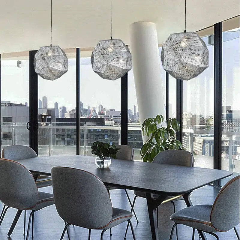 Stainless Steel Industrial Plating Pendant Lamp for Dining Living - Lighting