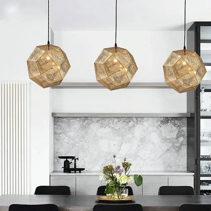 Stainless Steel Industrial Plating Pendant Lamp for Dining Living - Lighting