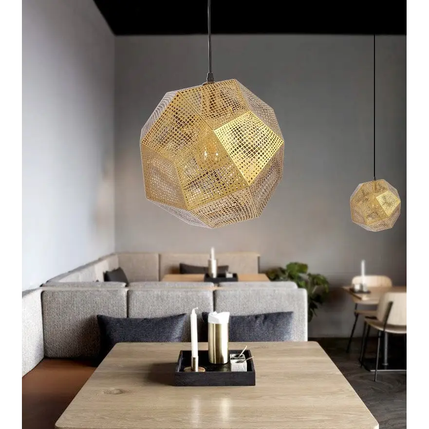 Stainless Steel Industrial Plating Pendant Lamp for Dining Living - Gold / Dia18.9’