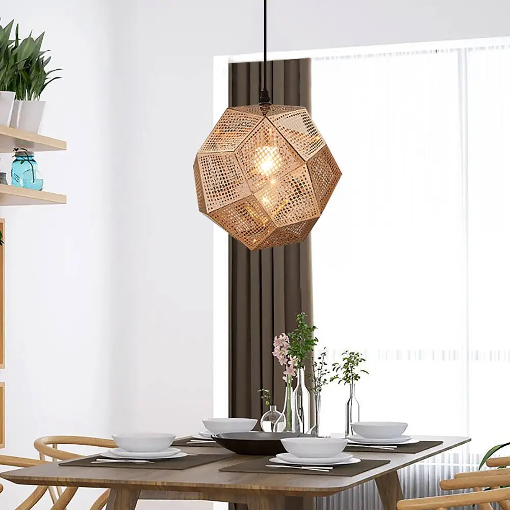 Stainless Steel Industrial Plating Pendant Lamp for Dining Living - Rose Gold